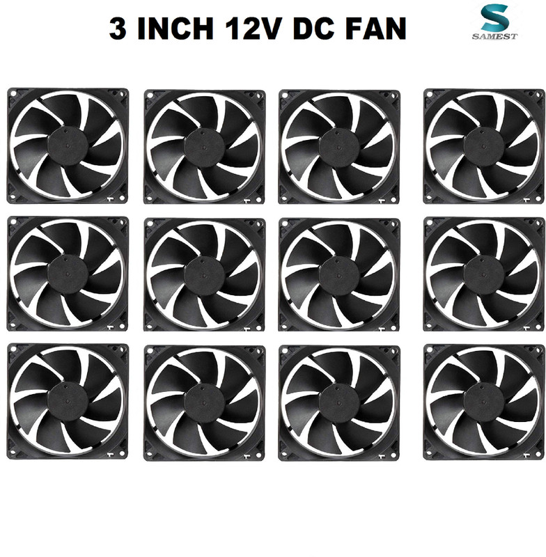 TechSupreme PACK OF 5 DC 12V Cooling Fan for PC Case, CPU Cooler Radiator Cooling Fan All in one Cooler(Black)