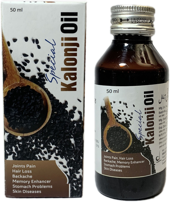 Drugs Laboratories Kalonji Oil Black Seed Oil For Joint Pain, Hair, Stomach & Skin Diseases - 50 ML(50 ml)