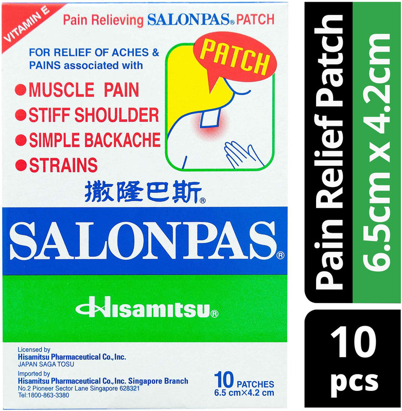 Salonpas PAIN RELIEVING PATCH 10 PATCHES Plaster & Patch(10 Patches)