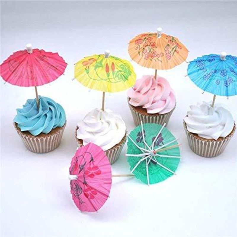Royals umbrella designer toothepicks Cupcake Topper(multi Pack of 10)