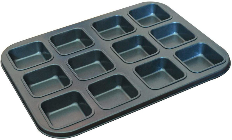 TRENDING PRODUCTS VILLA 12-Cavity Non-Stick Square Muffin Pan Baking Pan(Microwave Safe)