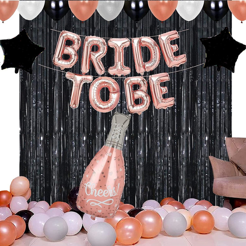Realistic Store Bride to Be Foil Balloons Complete Decoration Combo for Bride Bachelorette Party(Set of 44)