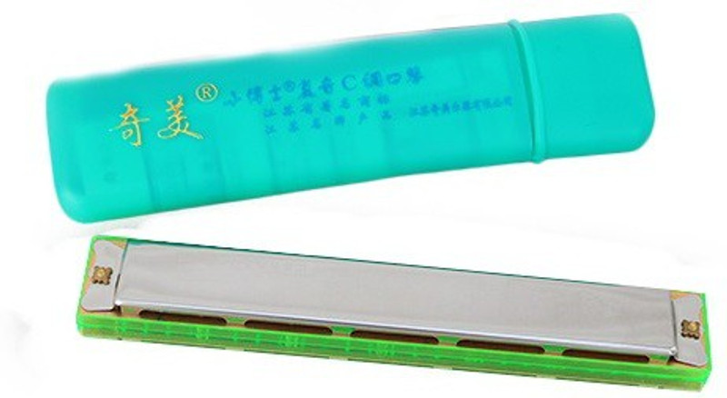 Justakeit Mouth Organ 24 holes C key With 48 Tones Harmonica For Kids/Beginners Pack of 1(Green)