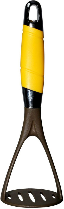 CLASSY TOUCH Good Grips Nylon Potato Solid Masher Professional Nylon Potato Masher,Garlic Press,Cooking and Kitchen Gadget. Ricer Press Blender Crusher for Non-Stick Cookware(Yellow)(26 cm) Nylon Masher(Pack of 1)