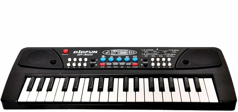 toyboyzone Electronic Piano Keyboard with 37 Keys and Microphone (Black)(Black)