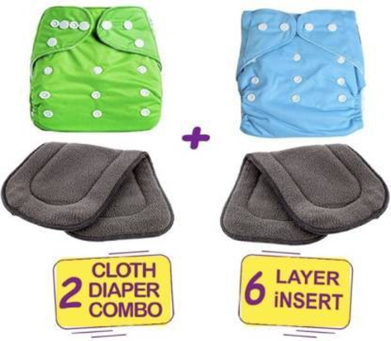 Toica Reusable Baby Washable cotton Cloth - FREE SIZE (4 Pieces)