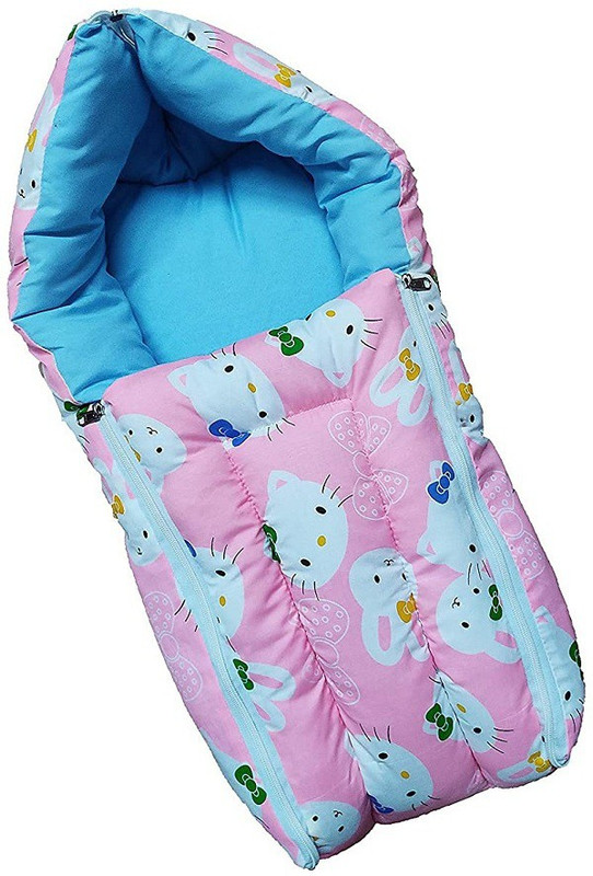 Depurika Cotton Baby Sleeping Bed Cum Sleeping Bag(Blue)