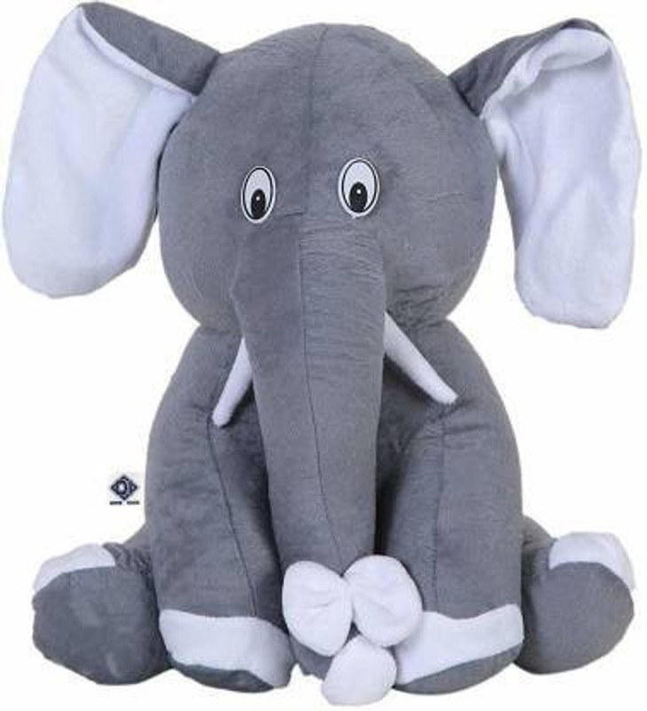 Saubhagye Soft Plush Grey Sitting Elephant Toy I Love you Teddy(Teddy Bear) - 26 cm(Grey) - 25 cm(Multicolor)