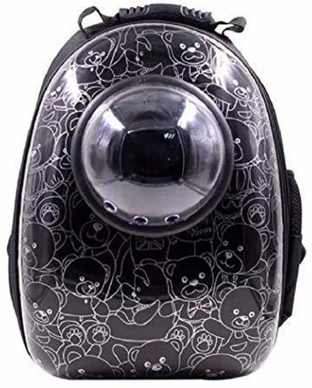Pet Guard Puppies Air Vents Waterproof Light-Weight Black Teddy Print Travel Bag Multicolor Backpack Pet Carrier(Suitable For Dog, Cat)