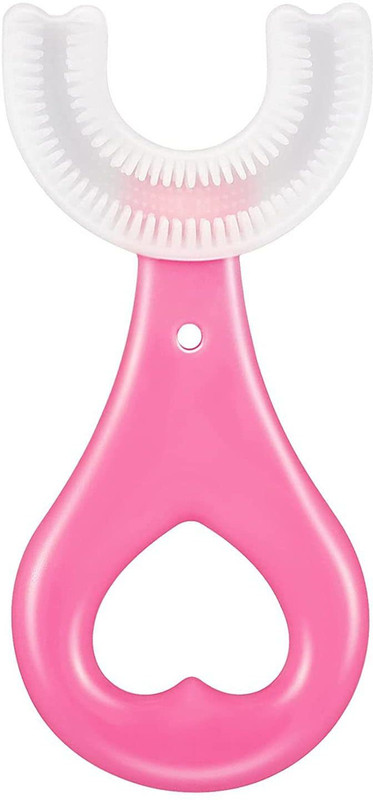 smilykid U-Shaped Toothbrush, Food Grade Soft Silicone Brush Head, Teeth Dental Care Ultra Soft Toothbrush