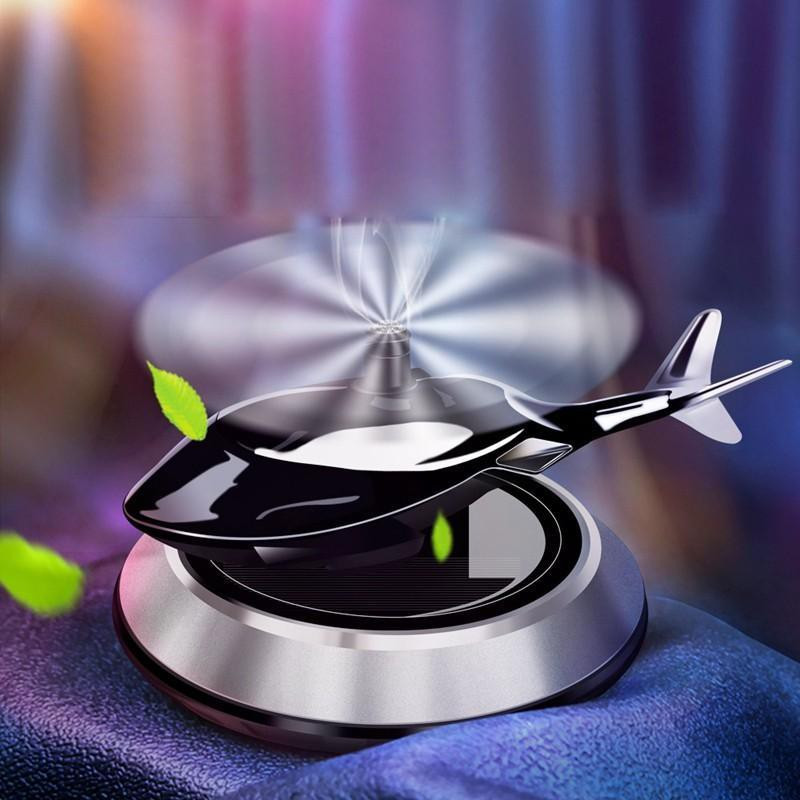 AIRSKY Silver Car Aroma Air Freshener Perfume Solar Power Helicopter Perfume Car Freshener Diffuser Helicopter Freshener Perfume Solar(5 ml)