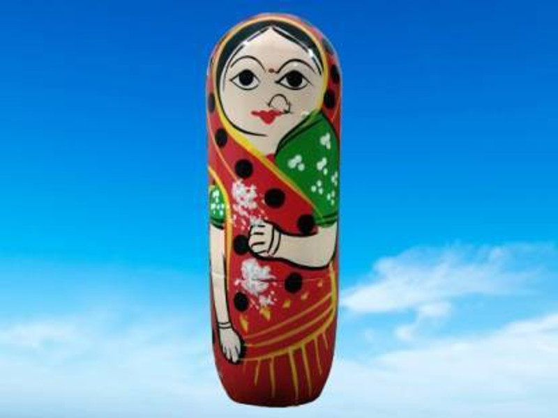 TOYS HOUSE Handicraft Kids play Russian Nesting RED Doll(Multicolor)