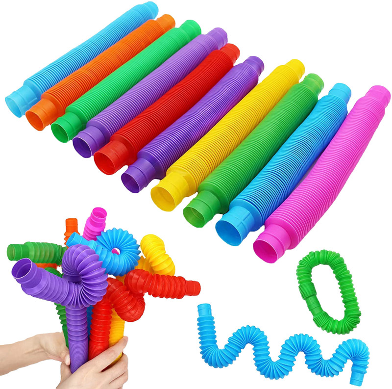 LIBRA Pop Tubes Sensory Toys, Fine Motor Skills Stocking Suffers Toddler Toys(Multicolor)