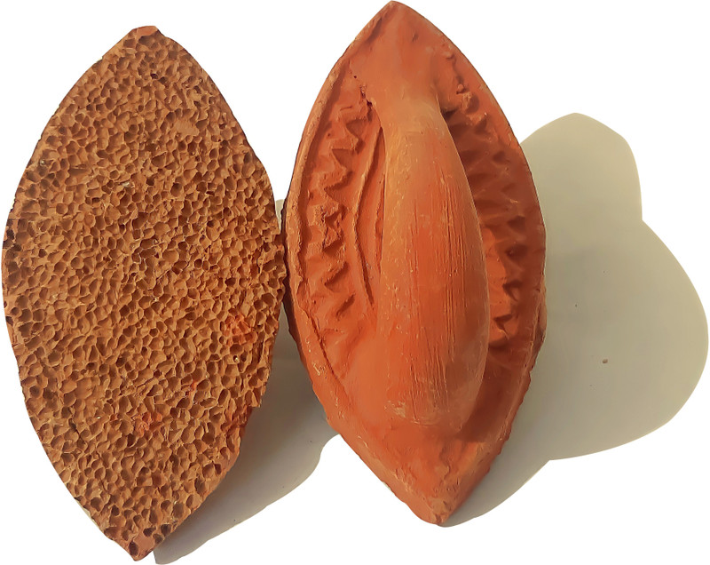 RKD Enterprises Terracotta Best Natural Pumice Stone Foot Scrubber For Unisex (Pack of 2)