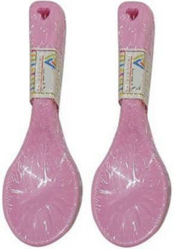 WiiBross Plastic Tea Spoon Set (Pack of 12) - plastic(Pink)