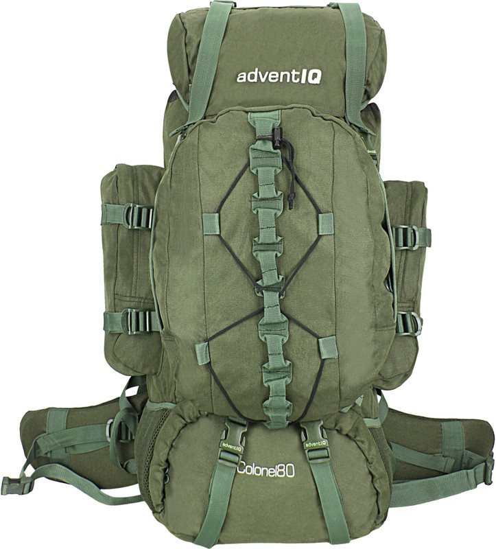 AdventIQ BNP RS 04 Military Olive Rucksack + Raincover Rucksack  - 80 L(Green)