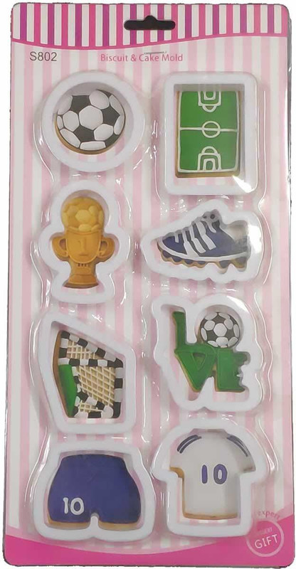 noble foods 8pc Football Theme Cutters Fondant Tool Biscuit Cutter Cookie Cutter(Pack of 8)