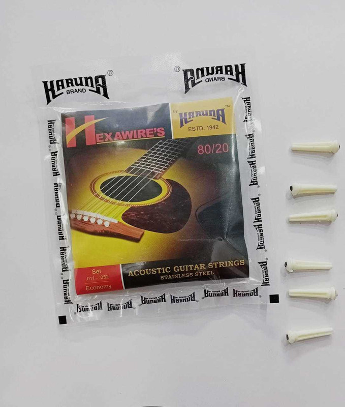 KARUNA Acoustic ACOUSTIC CGUITAR KARNAAAA SIX BRIDGE HOLDER PIN Guitar String(6 Strings)