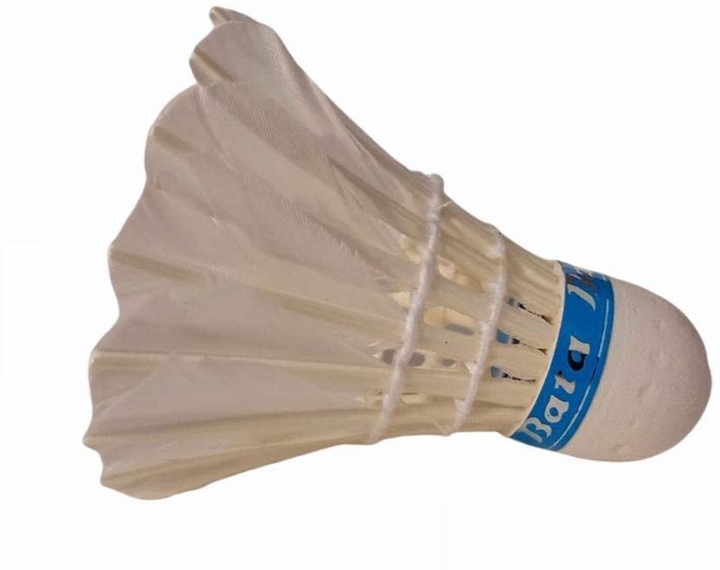 FUTUREZ KEY Badminton Shuttle Cock White Feather Shuttle Cock Pack of 10 Feather Shuttle - White(Medium, 77, Pack of 10)