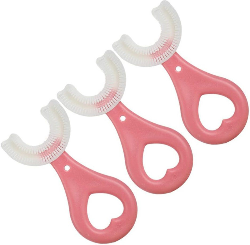 Divine Fab VIlla U Shape Toothbrush Kids,U-Shaped Convenient Tooth Wash Cleaning Brush Soft Toothbrush(Pack of 3)