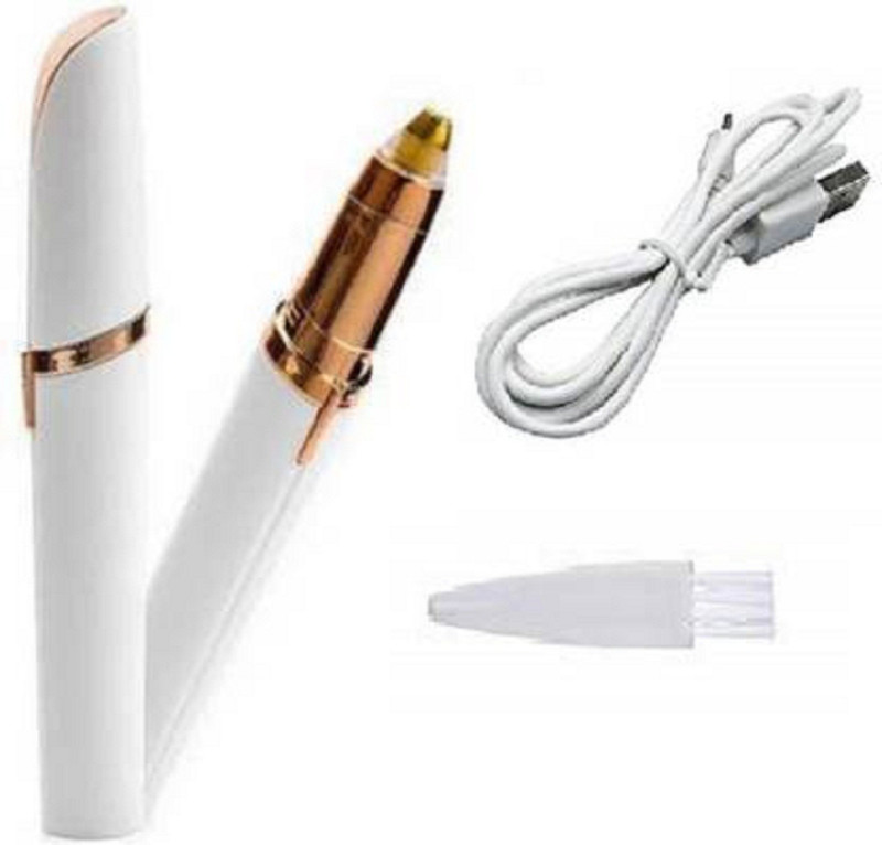 UKRAINEZ Charging Flawless AA -27,Facial Hair Remover for Women, Eyebrow ,upper lips Trimmer 90 min  Runtime 0 Length Settings(Multicolor)