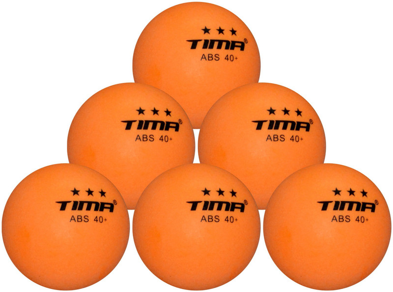 TIMA Three Star Plastic Table Ping Pong Ball - Size: Standard (Pack of 12) Table Tennis Ball(Standard, Pack of 12, Orange)