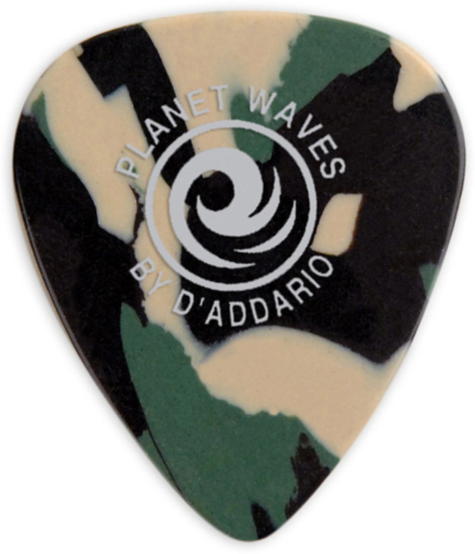 D'ADDARIO CAMO CELLULOID STANDARD MUDIUM Guitar Pick(Pack of 5)