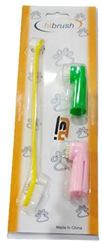 Dog trust Set of 2 Soft Cleaning Dental Plastic Finger Toothbrush Pet Toothbrush(Teething)