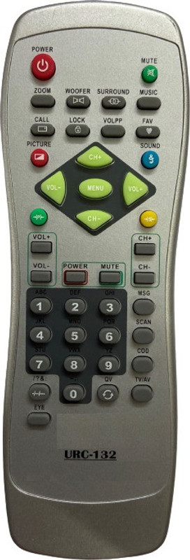 SHIELDGUARD Universal Remote Control URC-132 Compatible for TV Hyundai Remote Controller(Grey)
