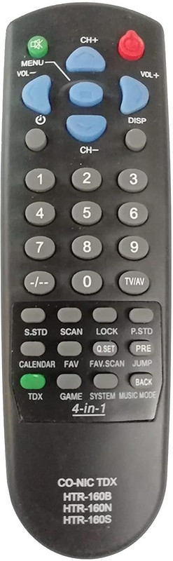BhalTech 4in1 HTR-160B HTR-160N HTR-160S Conic TDX TV Universal Compatible for  Haier Remote Controller(Black)