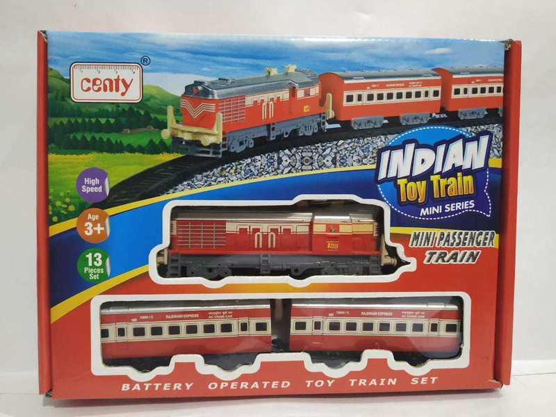 centy MINI PASSENGER TOY TRAIN RED (ENGINE SIZE : 15CM)(Red)