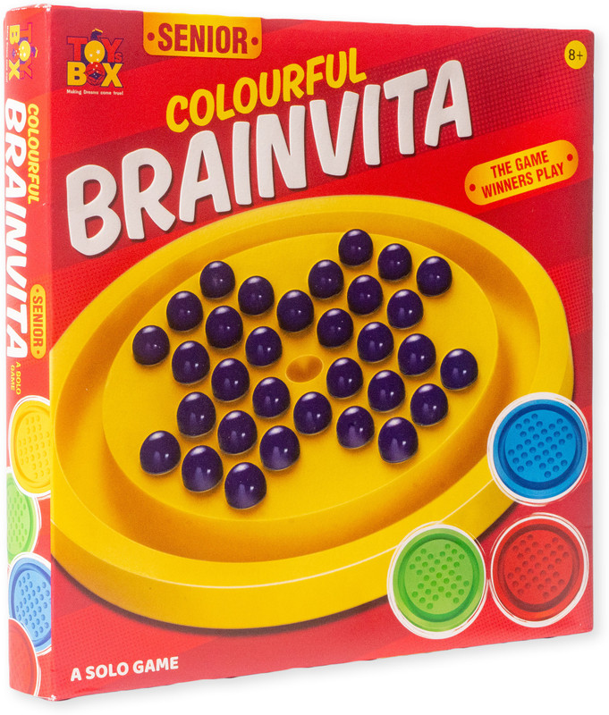 Toysbox Colourful Brainvita Senior (4150) Mind Challenging with 32 Marbles Strategy & War Board Game