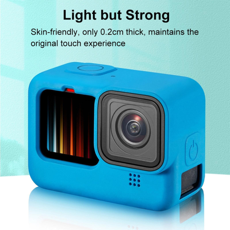 Digicom Silicone Rubber Protective Case for Gopro Hero 10 / GoPro Hero 9 -Blue  Camera Bag(Blue)