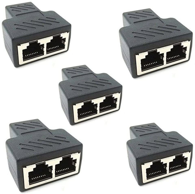 InfiZone RJ45 Network Coupler, Female to Female LAN Jointer Connector Extender Ethernet Wired Ethernet Lan Adapter compatible with Windows(1000 Mbps)