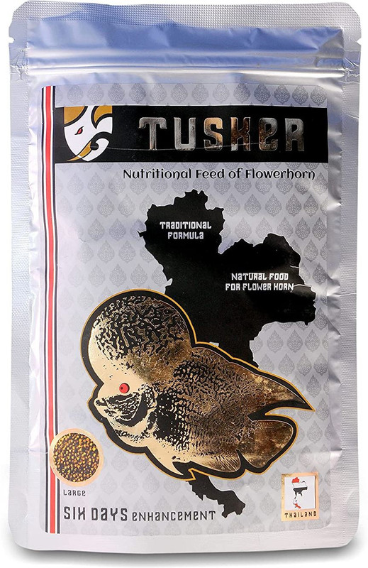 Petzlifeworld Tusker Nutritional Feed For FlowerHorn 100 GM 0.1 kg Dry New Born, Adult, Young, Senior Fish Food