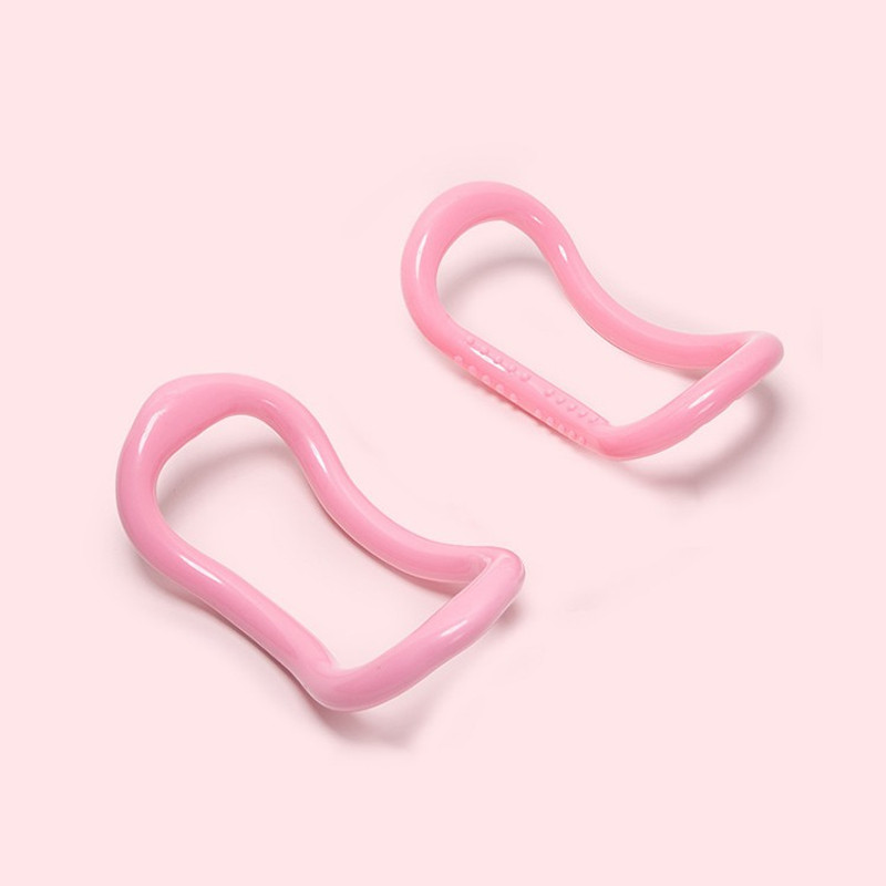 LOVOCAL 2PC Yoga Ring Circle Fitness Sport Training Resistance Support Tool Calf Massage Pilates Ring(Pink)