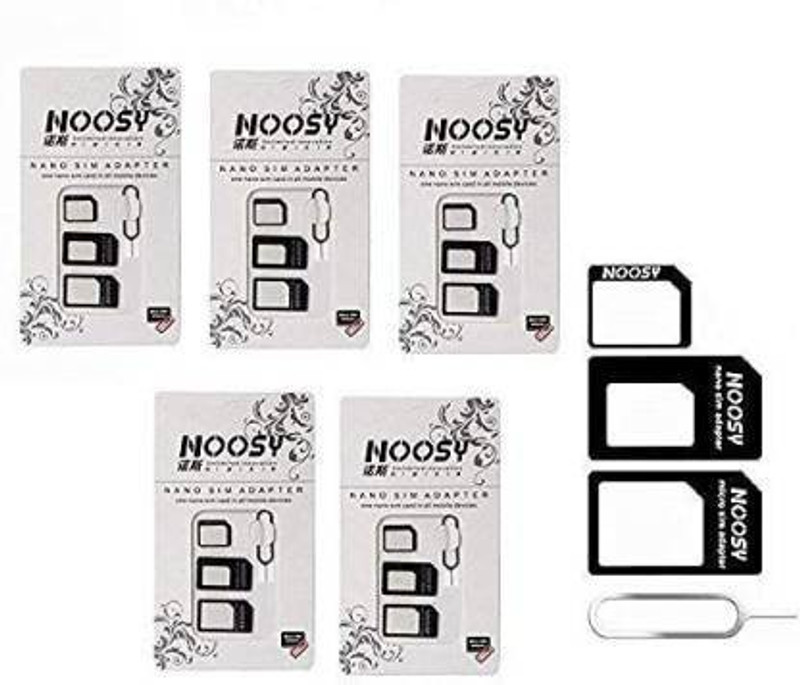 Saviraj 5PCS Nano Micro - 4 in 1 Converter Kit With Steel Tray Eject Pin Sim Adapter Sim Adapter(METEL)