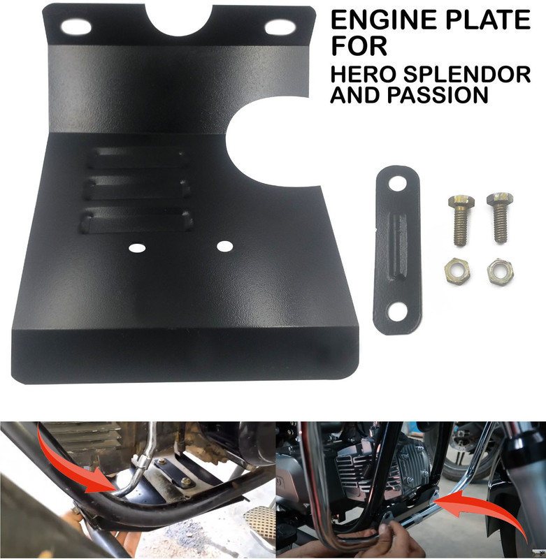 Znee Smart ZS-H-E10 ENGINE PLATE SAFETY PLATE FOR HERO BIKES Bike Engine Guard(Hero)