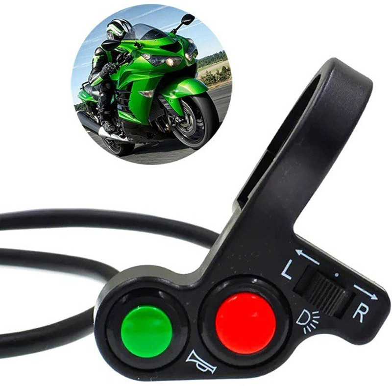 AXWee Universal Motorcycle/Bike 3 Way Switch Button On/Off Switch Handle Bar Grip For Universal For Bike Universal For Bike(Pack of 1)