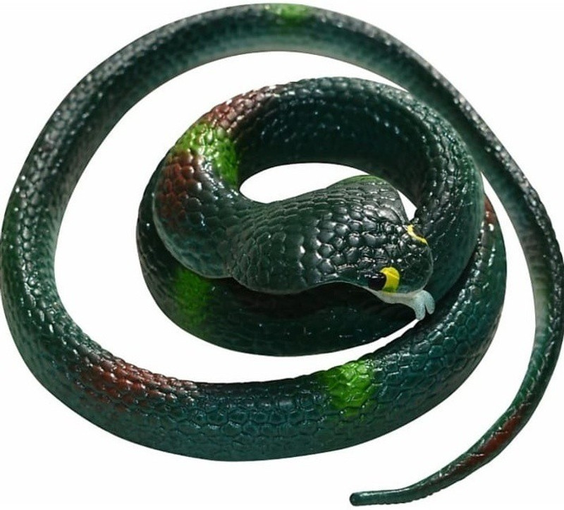 Zenex store Rubber snake fake toys (Muliticolour) Rubber Gag Toy(Green)