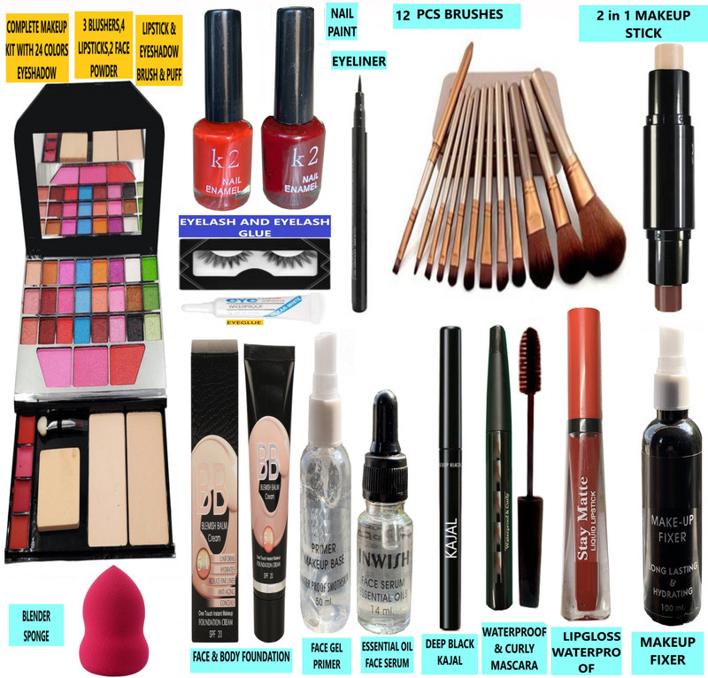 INWISH BEST QUALITY COMPLETE MAKEUP KIT SUITABLE FOR ALL SKIN TYPES 27WCA-10(Pack of 27)