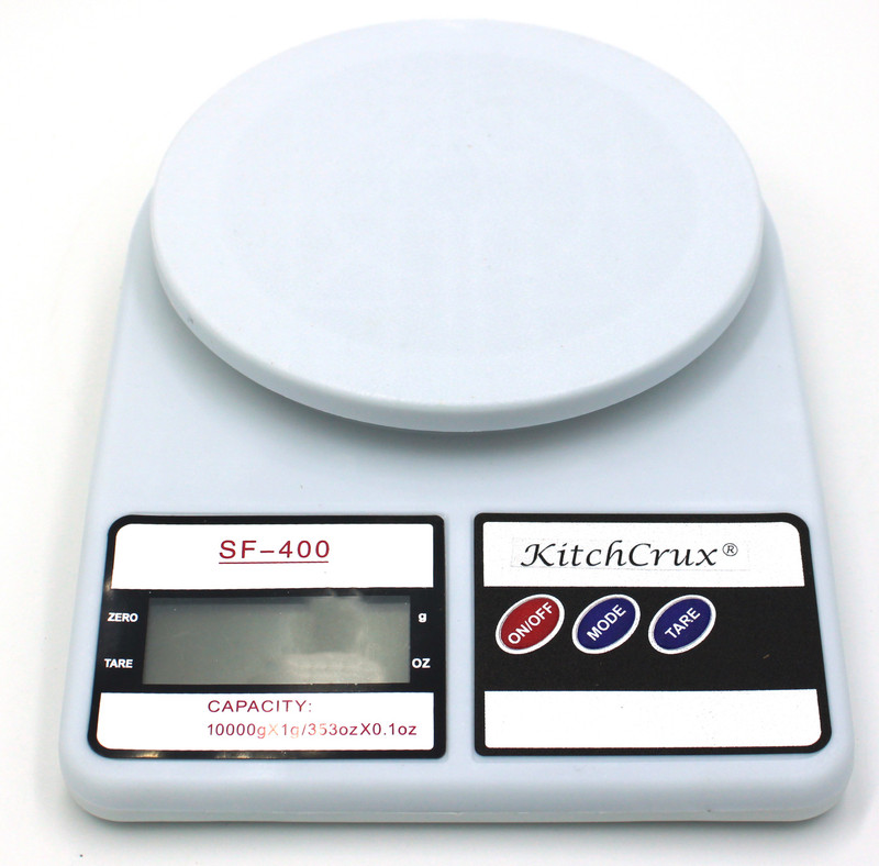 KitchCrux 10kg Digital Kitchen Weighing Scale with Backlit LCD Display Weighing Scale(White)