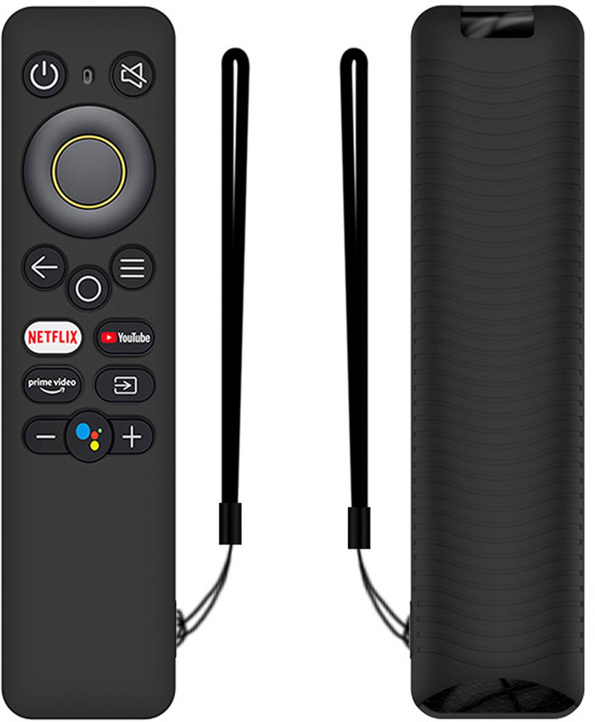 ETUZI Front & Back Case for REALME Smart LED TV Remote Cover(Black, Shock Proof, Silicon, Pack of: 1)