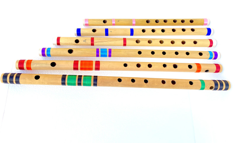 MAGA MART G Sharp C Sharp C Scale G Scale A Scale B Scale Professional Bamboo Flute M.M Bamboo Flute(48 cm)