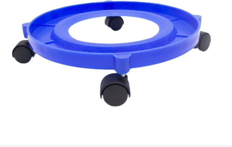 Jaycee Plastic Gas (LPG) Cylinder Roller Stand Flexible,Movable and Unbreakable with Wheels Pack of 2 Gas Cylinder Trolley(Blue)