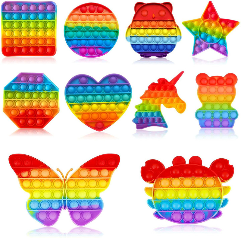 Refulgix Pop it Fidget Toys get any random 6 popit toy(Multicolor)