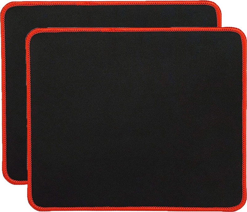 NIGSUR [5 Pack] Silk-Gliding Gaming Mouse Pad Black Non Slip Base Mousepad(Black)