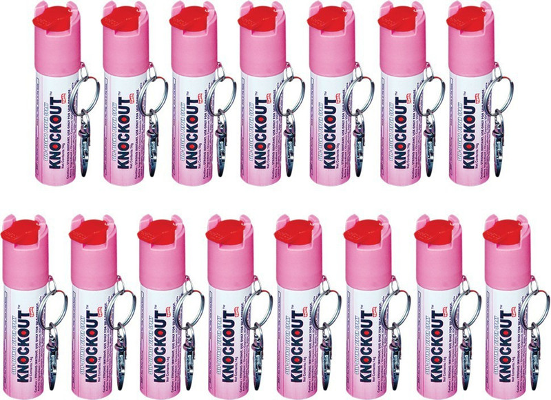 Knockout Punch With Key Ring Pepper Stream Spray