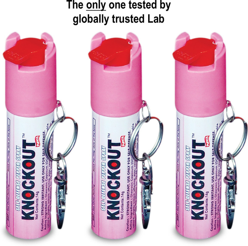 Knockout Self Defence Pepper Spray for Safety with Keychain Pepper Stream Spray