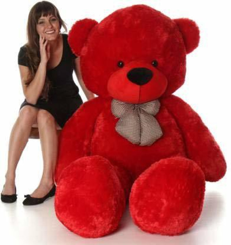 NP Toys 3 feet red teddy bar for girl teddy bear birthday gift /gift for girl  - 90 cm(Red)
